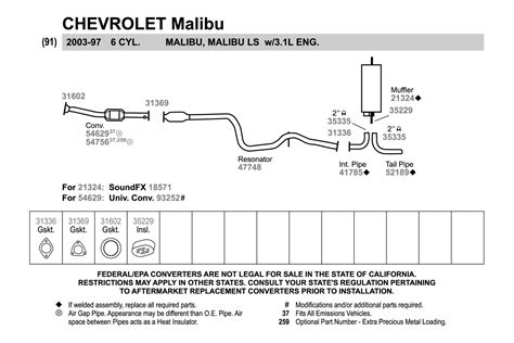 2004 Chevy Malibu Exhaust System Diagram Sportcarima