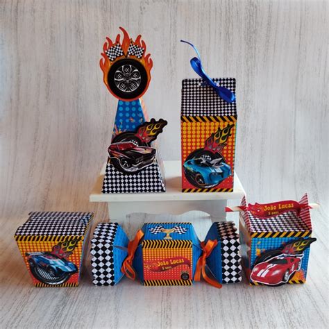 Kit Festa Personalizados Hot Wheels Lembrancinhas Caixinhas Para Festa