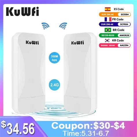 KuWfi Routeur R P Teur Amplificateur De Signal Wi Fi 300Mbps 2 4 GHz