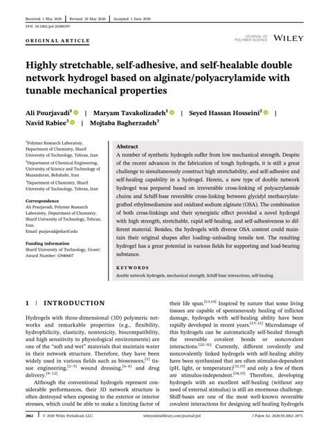 PDF Highly Stretchable Selfadhesive And Selfhealable Double