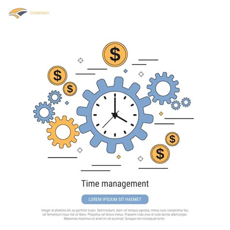 Premium Vector Time Management Flat Contour Style Vector Concept