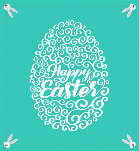 Premium Vector Happy Easter Typography Design Elements