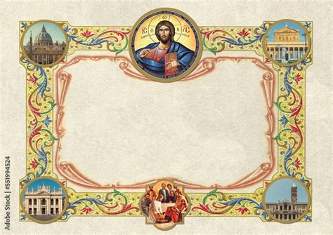 Papal Blessing Parchments Roman Catholic Church Certificate ...