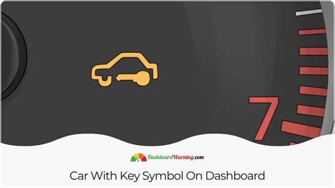 Car With Key Symbol On Dashboard