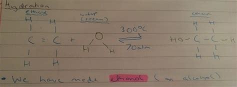 Reactions Of Alkenes Hydration And Reaction With Halogen Flashcards