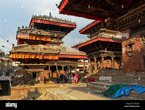 Earthquake Damaged Temple On Hanumandhoka Durbar Square Kathmandu