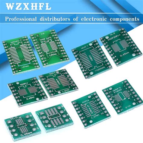 Pcs Pcb Board Kit Smd Turn To Dip Adapter Converter Plate Sop Msop