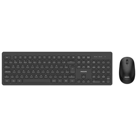 Teclado E Mouse Sem Fio Philips Wireless Abnt Perfil Baixo Preto