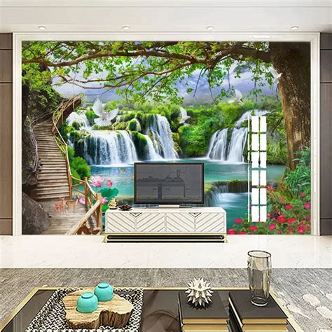 3d Waterfall Wall Art Wall Dazed