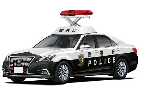 Aoshima 124 The Model Car No129 Toyota Grs210 Crown Police Car For