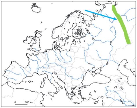 Blank Physical Map Of Europe Rivers