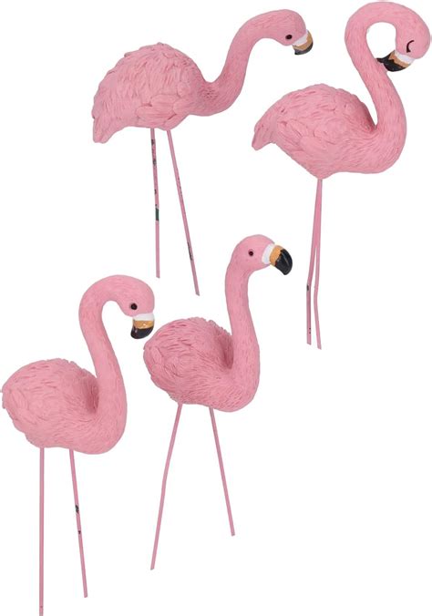 Amazon JOYIN 10 Pack Small Yard Flamingos Ornament Stakes Mini