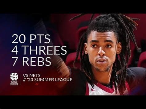 Emoni Bates Pts Threes Rebs Vs Nets Summer League Youtube