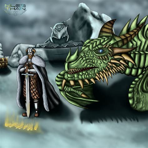 ArtStation - Dovahkiin and Paarthurnax. TES V: Skyrim