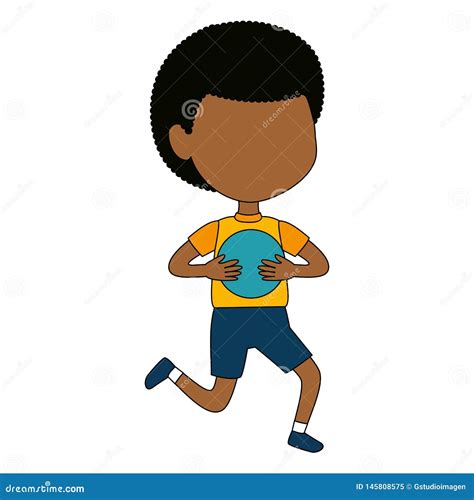 Little boy black character stock illustration. Illustration of male ...