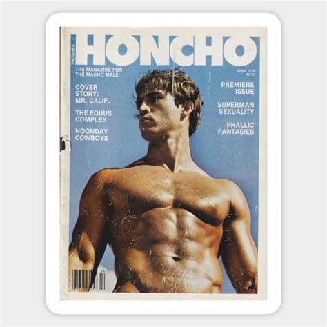 Honcho Magazine Vintage Gay Adult Magazine Cover Vintage Gay Sticker Teepublic
