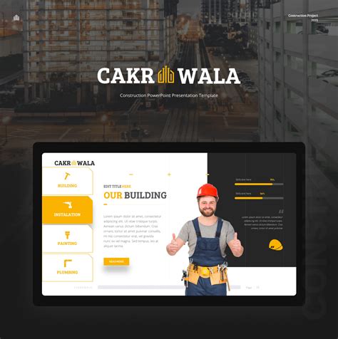 Free Construction PowerPoint Template on Behance