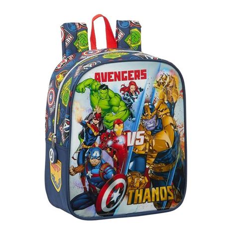 Mochila de Criança Adaptável Avengers HEROES VS THANOS Azul