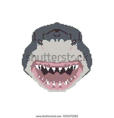 Pixel Art Black Shark Vector Illustration Stock Vector (Royalty Free ...