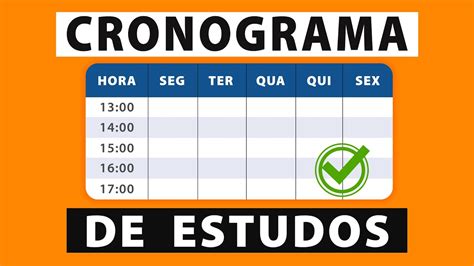 Como Fazer Um Cronograma Plano De Estudos Perfeito Como Estudar