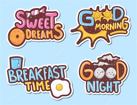 Premium Vector Colorful Hand Drawn Cute Stickers