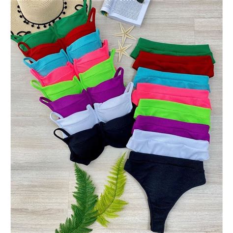 Biquini Hot Pants Biquíni Texturizado retrô Gringo Cintura alta VERAO 2022 Shopee Brasil