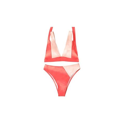 Firsos Bikini Da Donna A Coppa Alta Con Pannelli In Vita Con Scollo A V