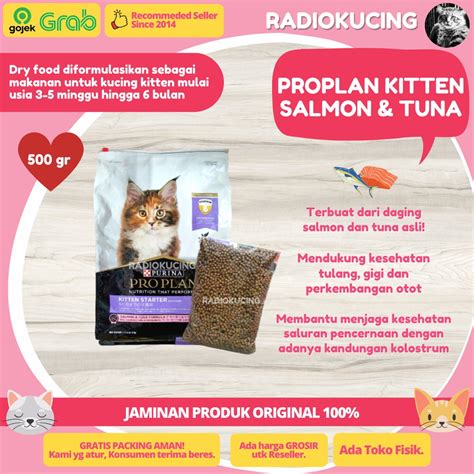 Jual Dry Food Pro Plan Proplan Kitten Starter Salmon Tuna Formula