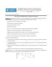 HW4 Solution Pdf STOR415 I NTRODUCTION TO O PTIMIZATION D EPARTMENT