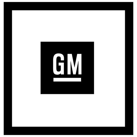 GM Logo Black and White (2) – Brands Logos