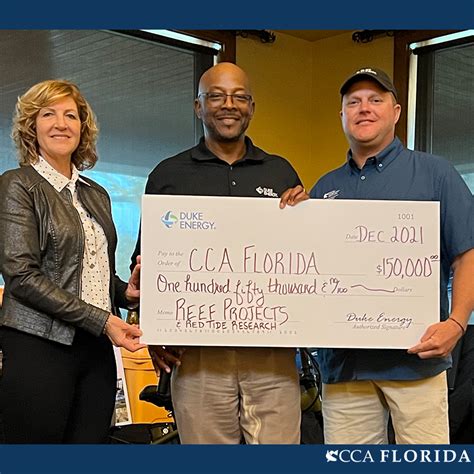 Duke Energy Donates 150 K To CCA Florida The Fishing Wire