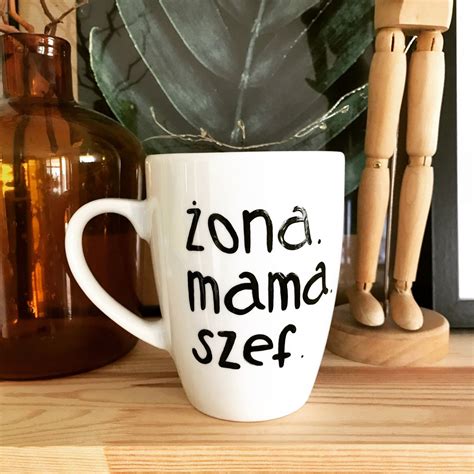 Kubek porcelanowy Żona Mama Szef Kika Handmade Kika Handmade