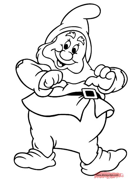 Happy Dwarf Coloring Pages