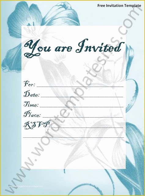 Microsoft Word Invitation Templates Free Of Word Invitation Template ...