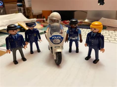 Playmobil Moto De Police Motard Policier Policiers Eur