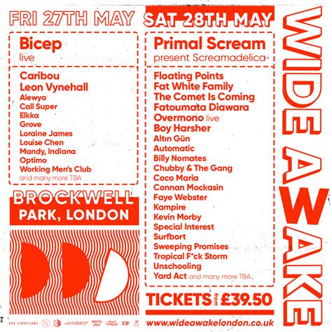 Primal Scream And Bicep To Headline Wide Awake 2022