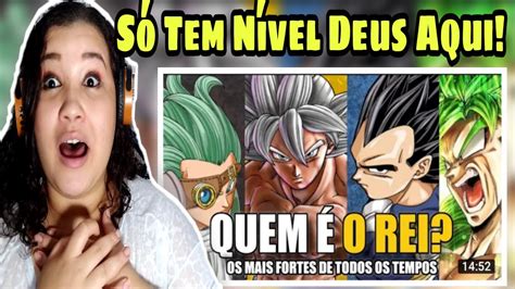 React Top Mais Fortes Do Verso De Dragon Ball Mang Sociedade Z