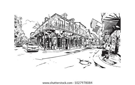 New Orleans City Louisiana Usa Hand Stock Vector Royalty Free 1027978084