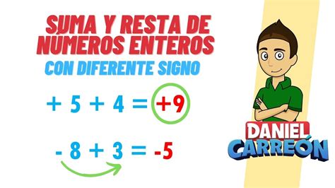 Suma Y Resta De Numeros Con Diferente Signo Super Facil Para