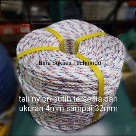 Jual Mm Tali Nylon Putih Kapal Tarik Tambang Dadung Tampar Pp Mm