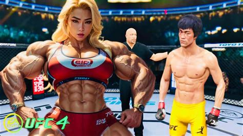 PS5 Bruce Lee Vs Muscular Pump Woman EA Sport UFC 4 YouTube