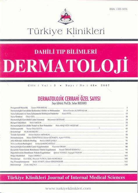 Türkiye Klinikleri Dahili Tıp Bilimleri Dergisi Yayın Arşivi Dergiler