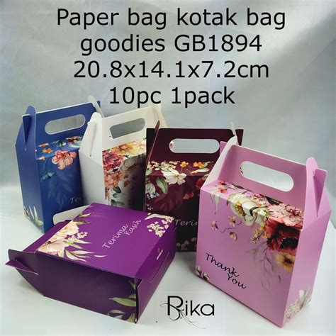 Paper Bag Kotak Bag Goodies Gb1894 K108c M 10pc 1pack Shopee Malaysia