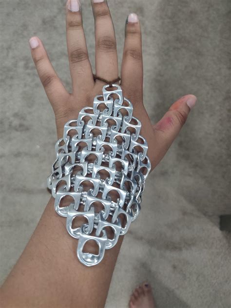 I made chainmail out of pop tabs! : r/crafts