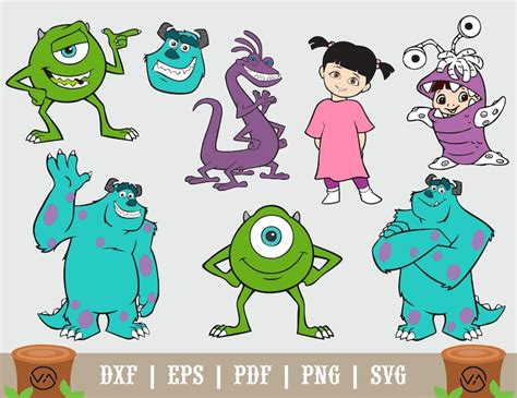 Monsters Inc Svg 014 Svg Dxf Cricut Silhouette Cut File Etsy Images