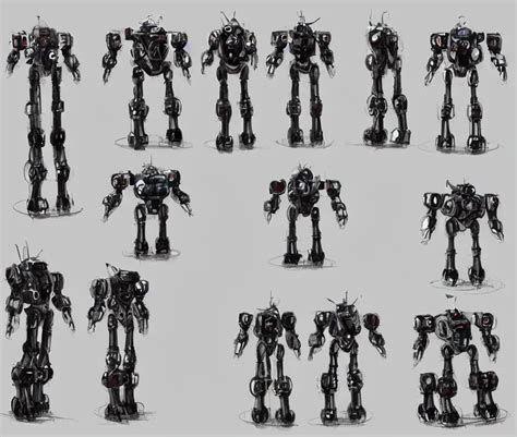 Concept Art Sheet Of A Mech Robot Pinterest Stable Diffusion Openart