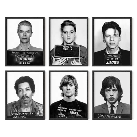 Haus And Hues Celebrity Mugshot Poster Vintage Rock Posters Kurt