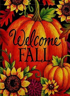 Amazon Morigins Fall House Flag With Pumpkin Autumn Blessings