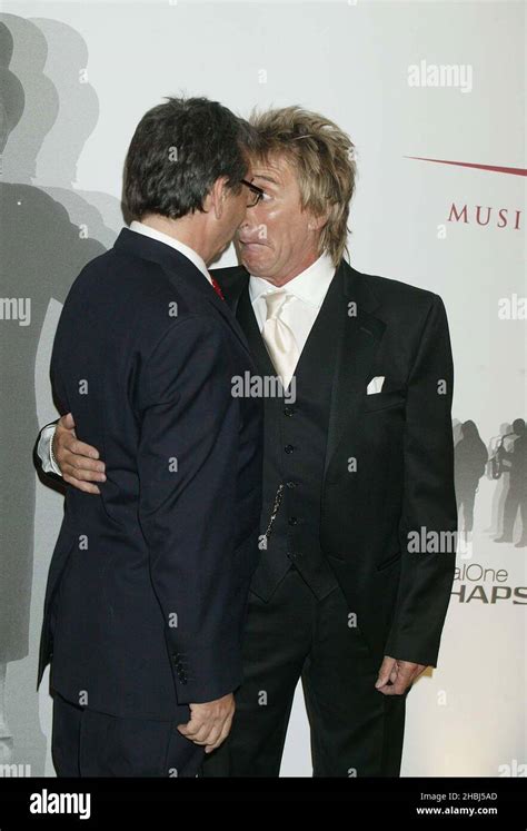 Rod Stewart with Rob Dickinson (Head of Music Industry Awards ) at the ...