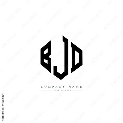 BJD letter logo design with polygon shape. BJD polygon logo monogram ...